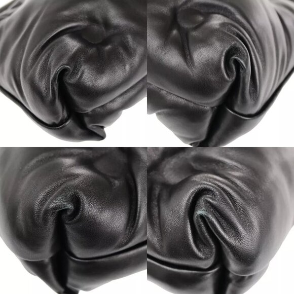 MAISON MARGIELA Logo Glam Slam Chain Clutch Hand Bag Leather Black Silve 40RF146 - Picture 7 of 15